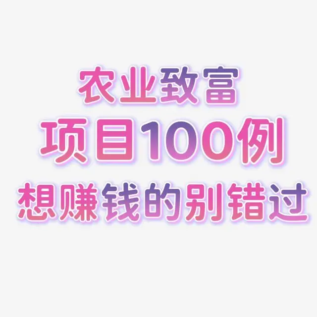 农村致富项目_致富经项目_致富项目连锁加盟