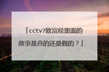 cctv7致富经里面的故事是真的还是假的？