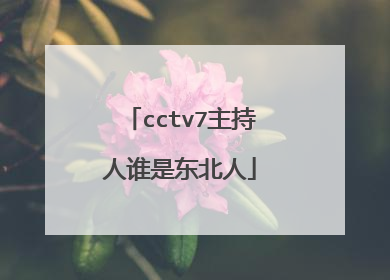 cctv7主持人谁是东北人