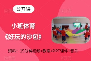 幼儿园小班体育《好玩的沙包》公开课视频+课件+教案+部分音乐