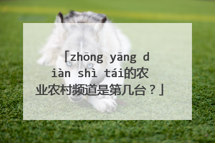 zhōng yāng diàn shì tái的农业农村频道是第几台？