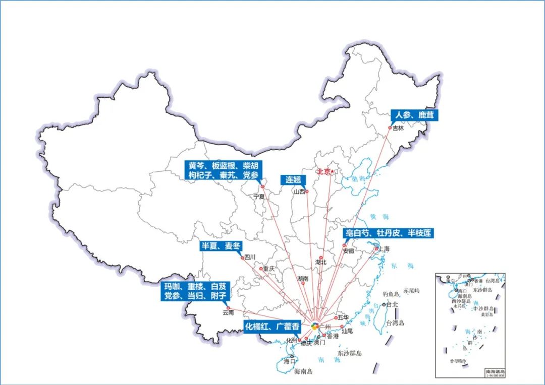 （图片说明：香雪中药配方颗粒全国布局）