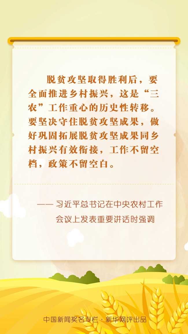 学习网评：从脱贫攻坚迈向乡村振兴