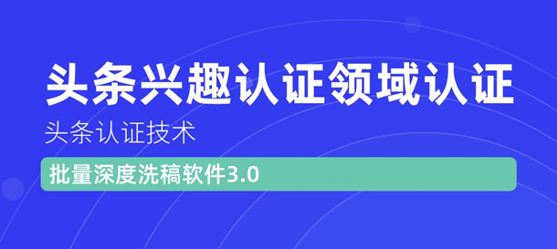 价值600元头条认证技术：头条兴趣认证领域认证准备软件（附批量深度洗稿软件3