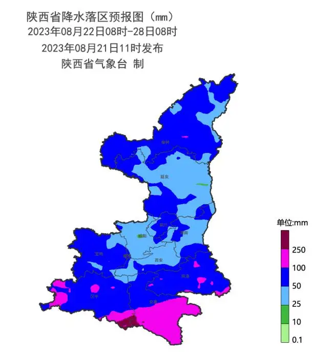 陕西省发布8月22日至28日全省自然灾害趋势分析报告