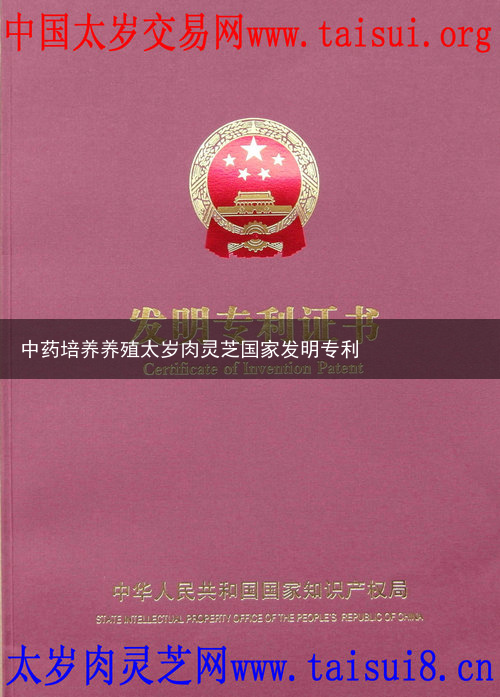 中药培养养殖太岁肉灵芝国家发明专利