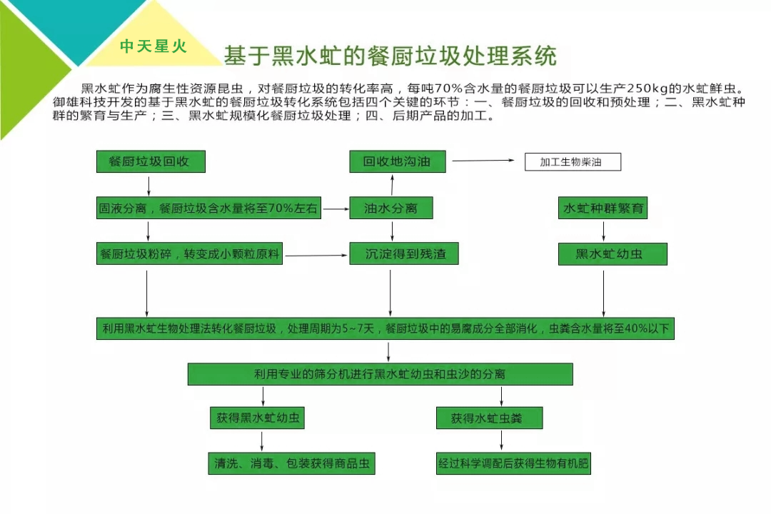 黑水虻处理餐厨垃圾处理设备及工艺流程图