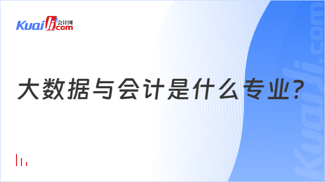 大数据与会计是什么专业？