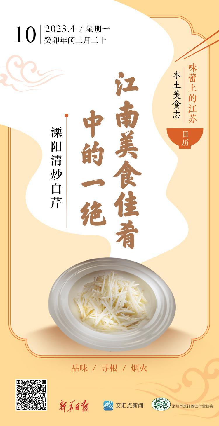 味蕾上的江苏·本土美食志 日历 | 溧阳清炒白芹：江南美食佳肴中的一绝