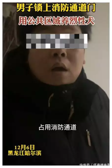 男子锁上消防通道门，用公共区域养烈性犬，邻居理论男子语出惊人播报文章