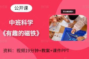 幼儿中班科学《有趣的磁铁》公开课示范视频+教案反思+课件