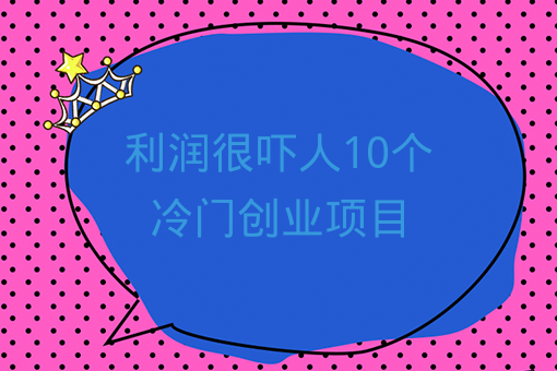 利润很吓人10个冷门创业项目