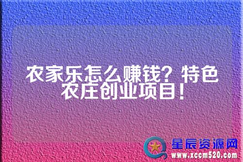 农家乐怎么赚钱？特色农庄创业项目！