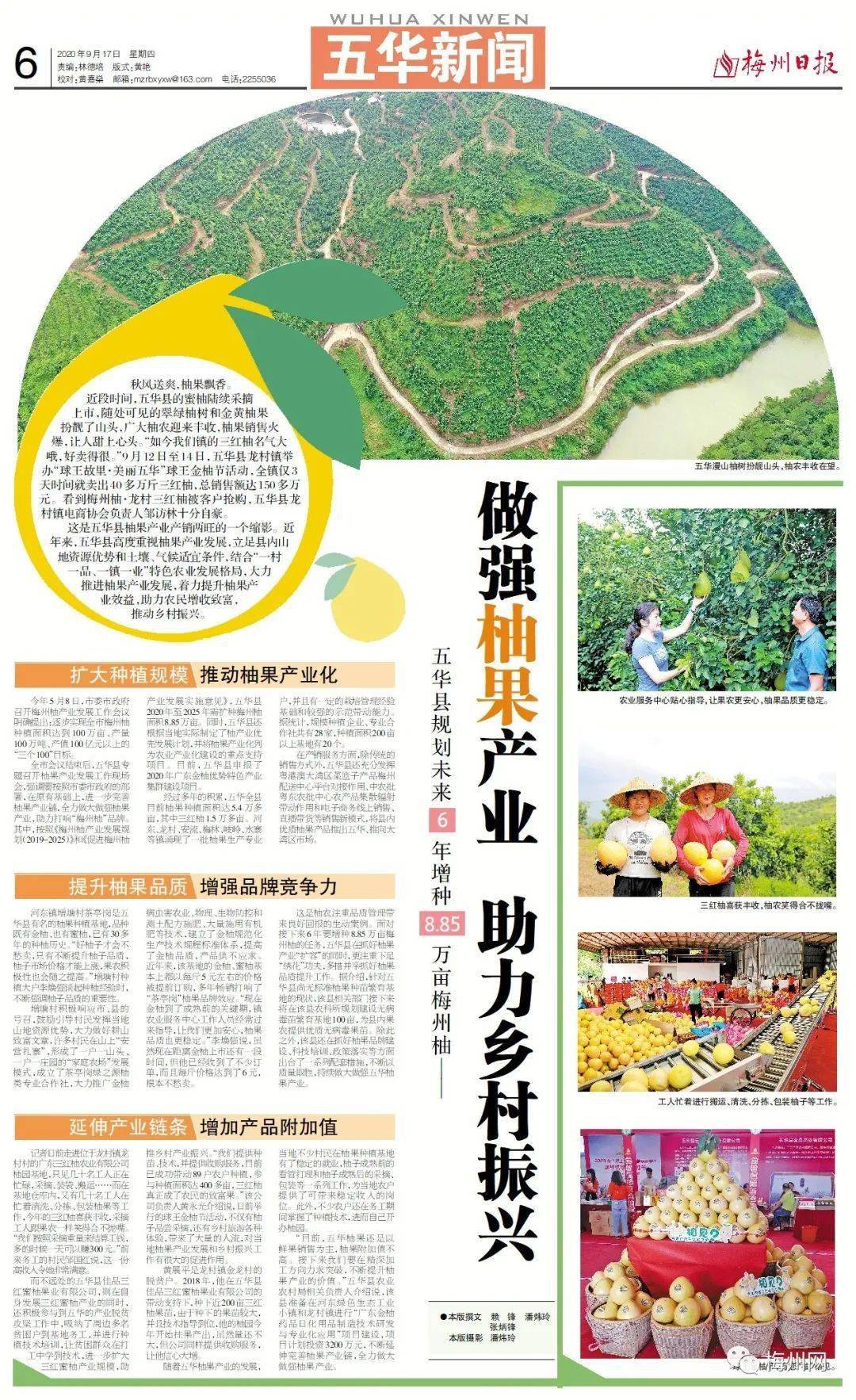 点赞梅州丨五华：做强柚果产业 助力乡村振兴