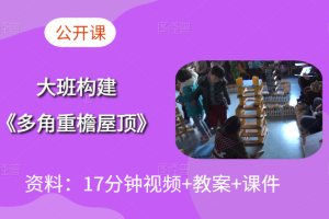 大班构建活动《多角重檐屋顶》课堂实录公开课示范+课件教案