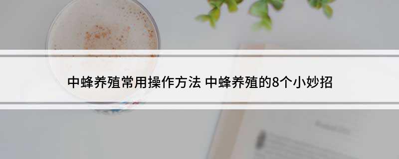 中蜂养殖常用操作方法