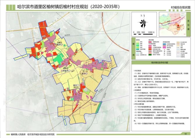 半仙儿说规划, 村庄规划优秀典型案例（一等奖） —哈尔滨市道里区榆树镇后榆村村庄规划（2020-2035年）