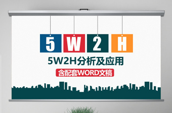 5W2H分析法及案例解析企业案例分析PPT