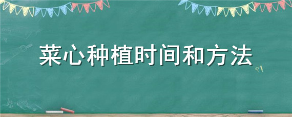 怎样种植菜心有什么奥秘_菜心种植技术_种植菜心技术和视频